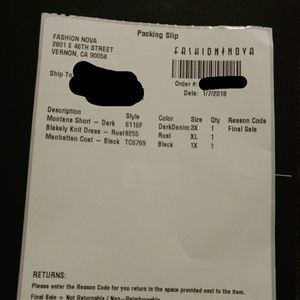 33 Return Label Fashion Nova Labels Database 2020